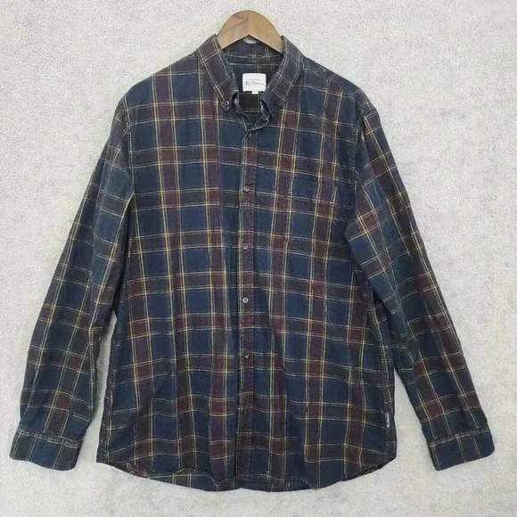 Ben Sherman Mens XL Plaid Flannel Shirt 1Button down Long Sleeve Casual 25PT - Picture 1 of 8